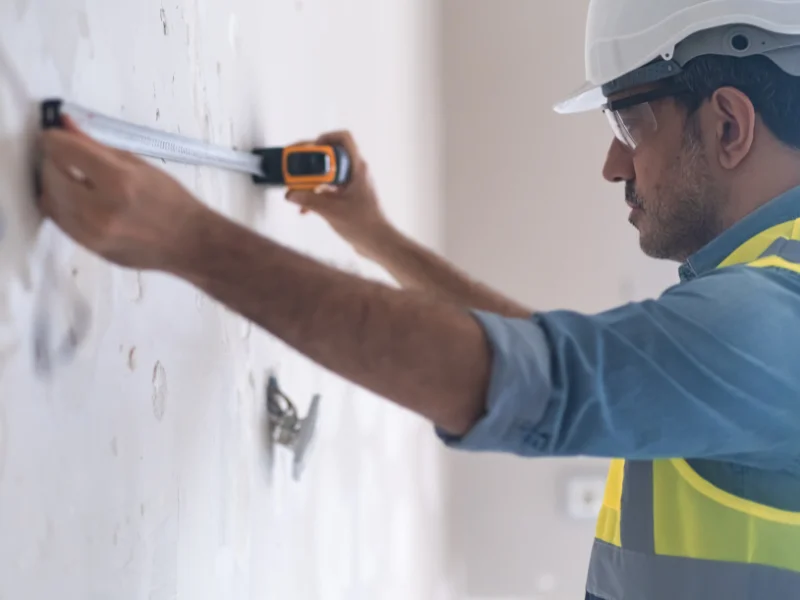 An image of a constractor restoring property damage from a flood in Arizona.