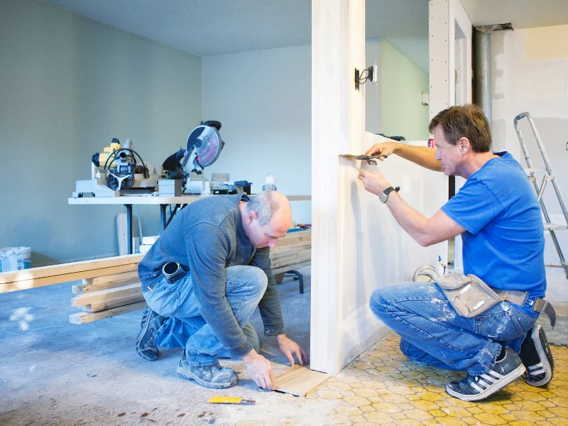 An image showing a contractor restoring a property in Arizona.