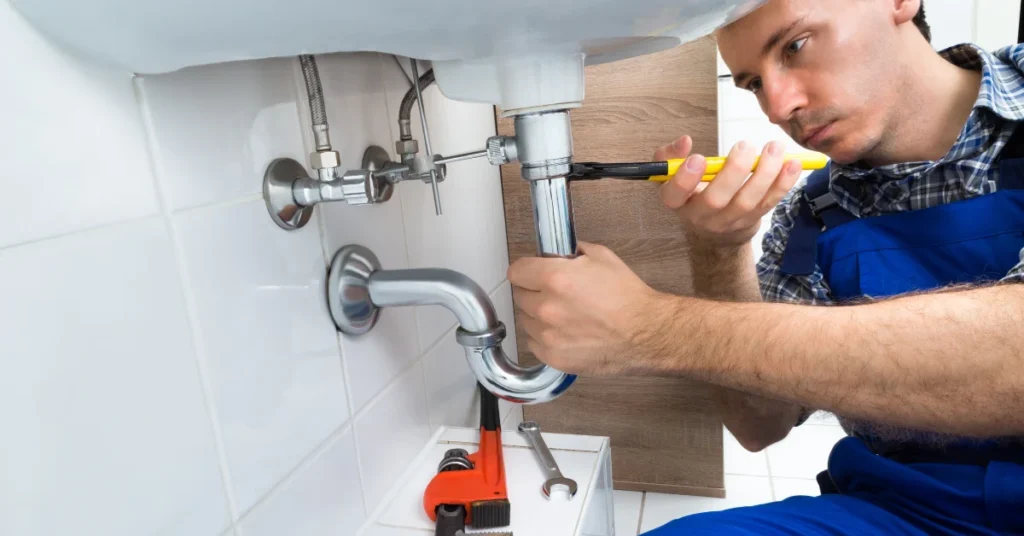 An image showing a professional plumber fixing a pipe in Arizona.