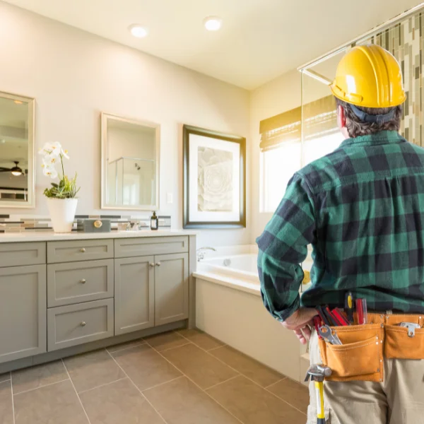 Image showing a home being remodeled after a natural disaster.