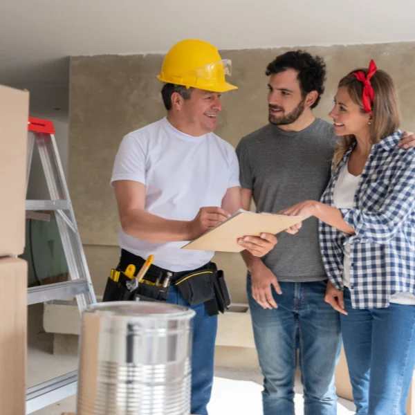 A picture showing a home remodeling process in Phoenix.