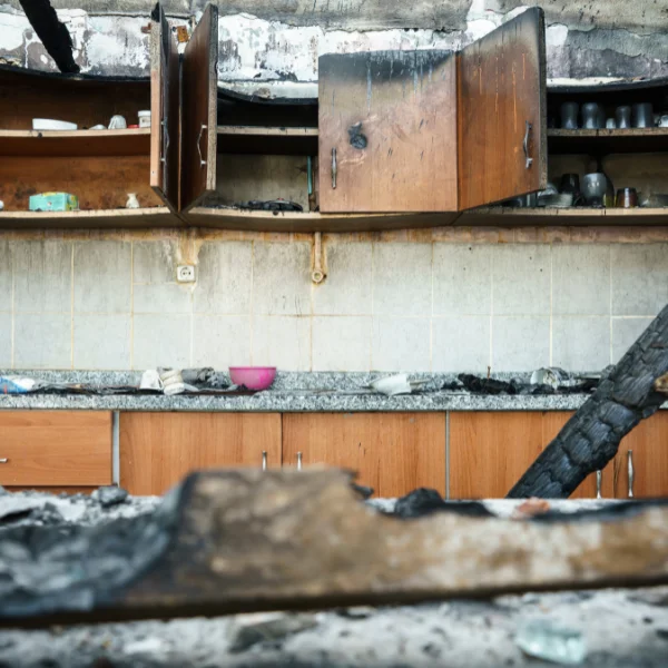 An image showing a home that experienced fire damage in Phoenix, AZ.