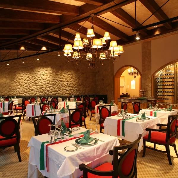 An image showing upgraded restaurant facilities with modern kitchen and dining areas.